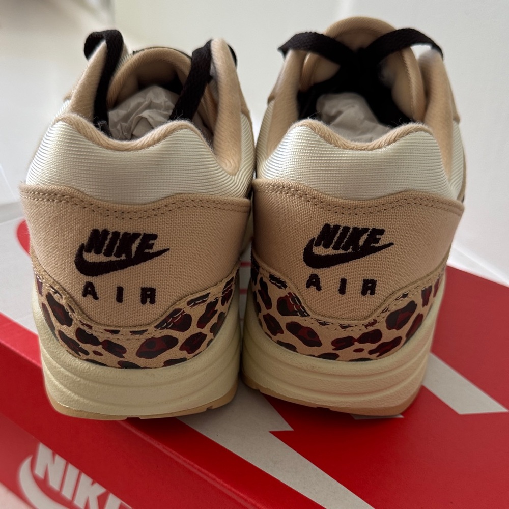 Nike Air Max Tan and Black Leopard Sneakers - Picture 4 of 5